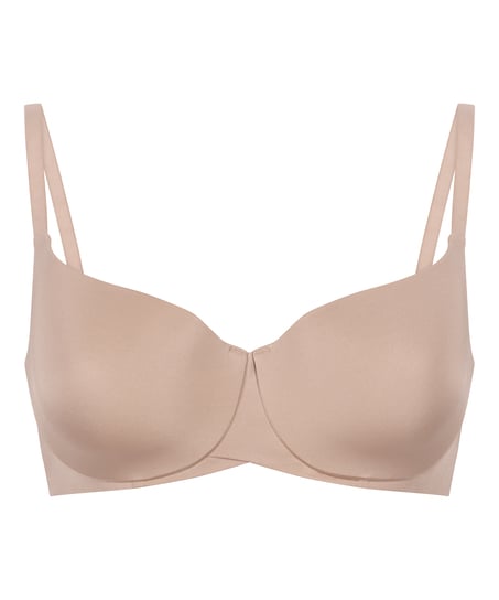 Smooth Padded Underwired Bra, Beige