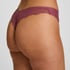 Lace Back Invisible Thong, Purple