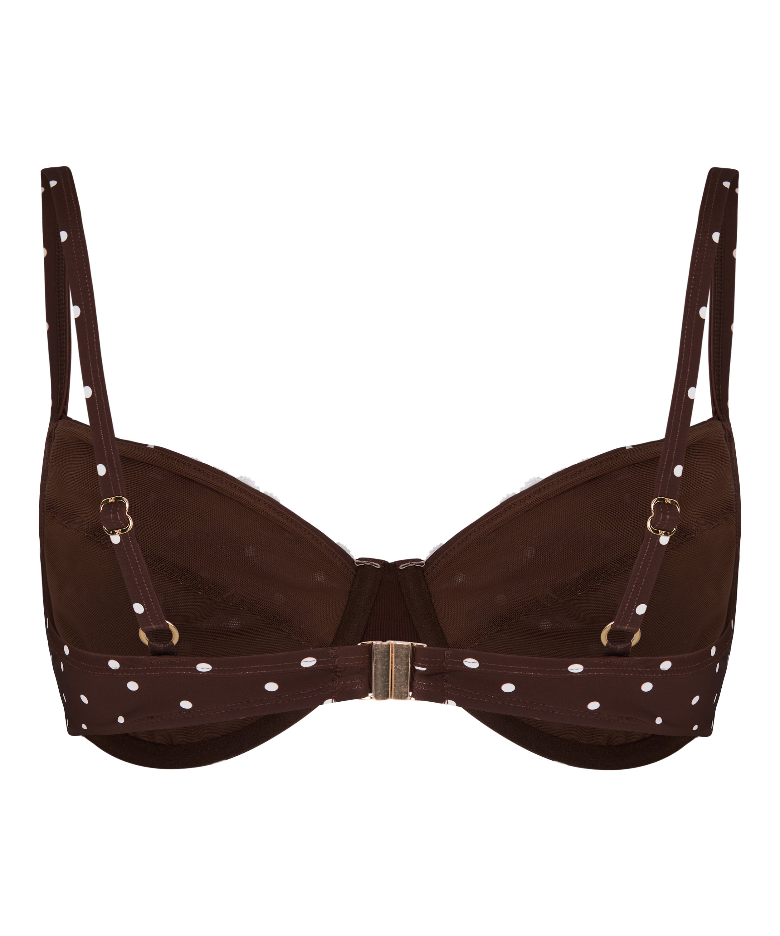 Non-Padded Underwired Bikini Top Algarve, Brown, main