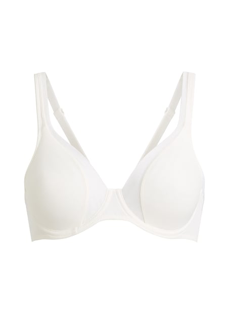 Mesh non-padded underwired bra, White
