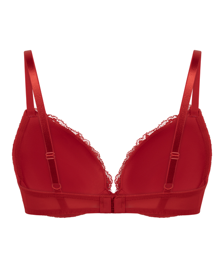 Teddy Padded Push-Up Underwired Bra, Red