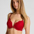 Whitney Padded Underwired Push-Up Bra, Red