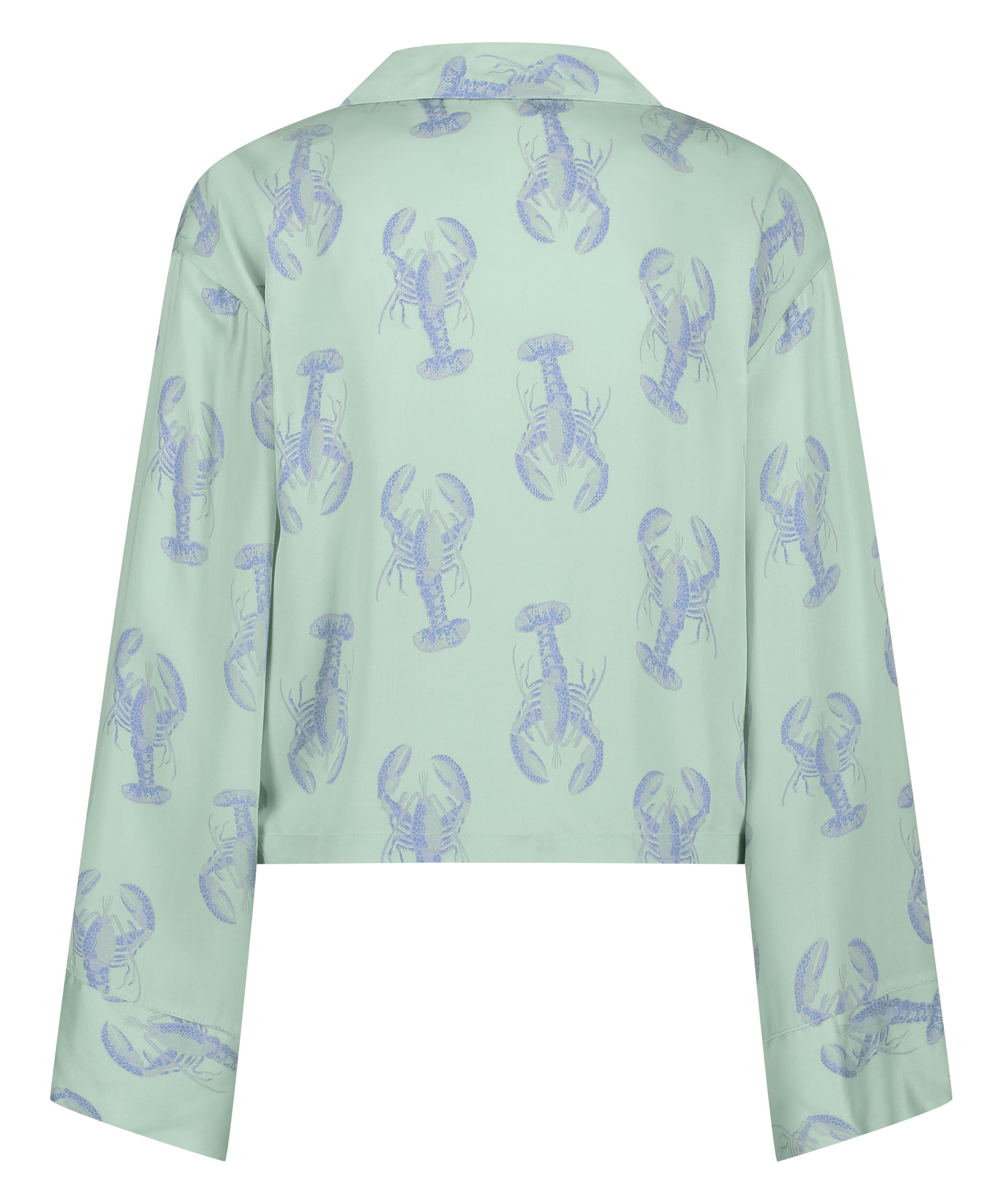 Satin Long-Sleeved Jacket, Green, main
