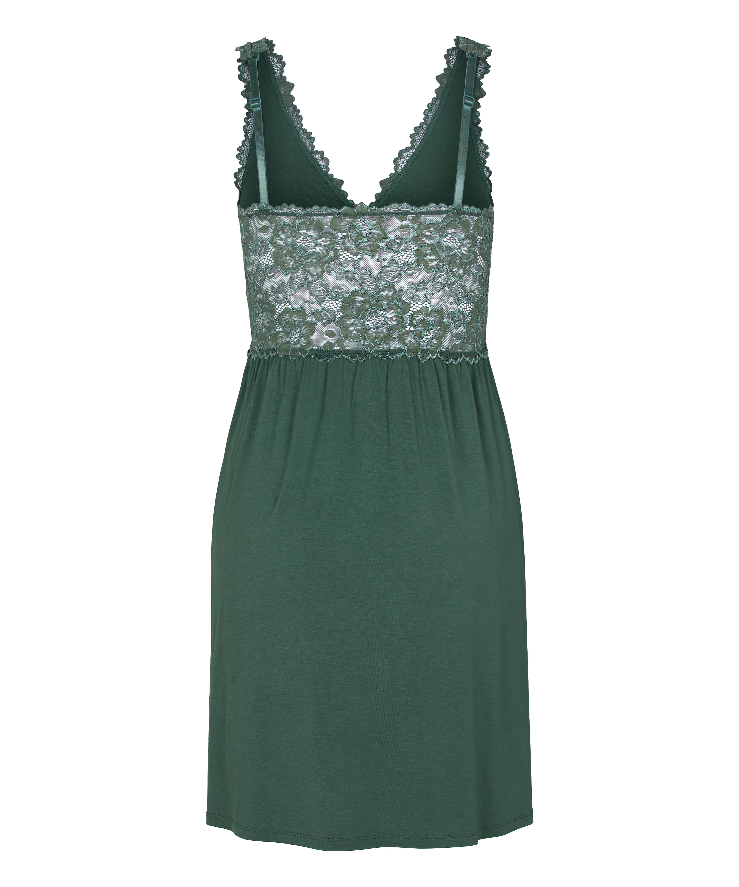 Nora Lace Slip Dress, Green, main