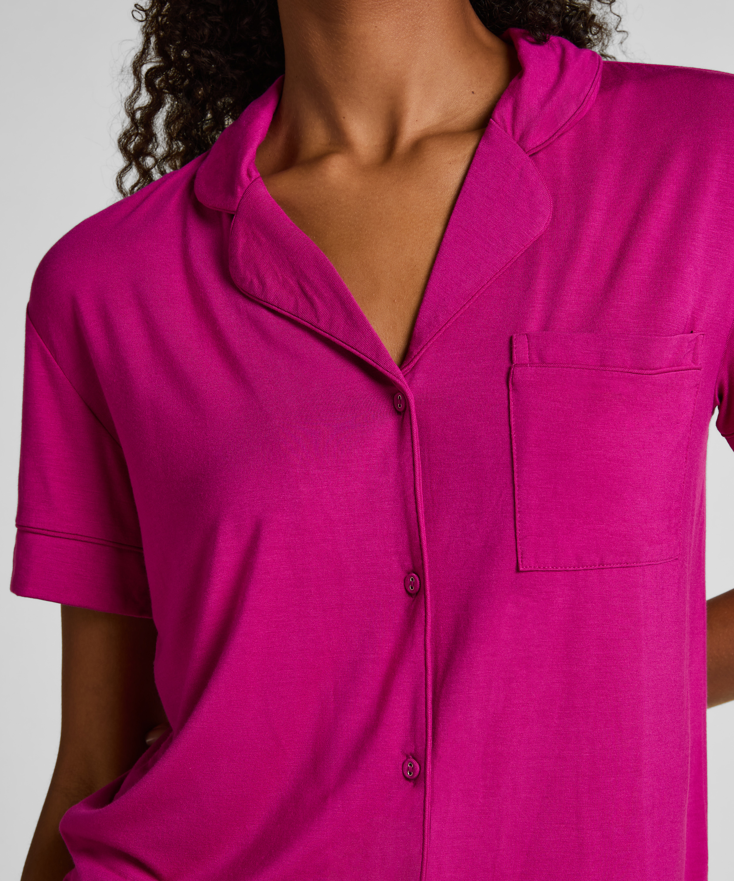 Essential Jersey Short-Sleeved Jacket, Pink, main