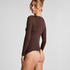 super soft Boatneck Shirt with Cashmere, Brown