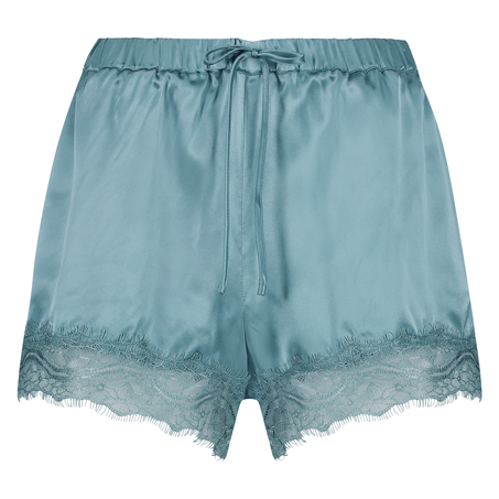Silk pyjama shorts, Blue