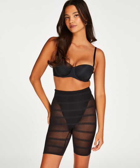 Firming Enhancing Mesh Slimmer Trousers, Black