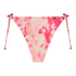 Tie Dye High Leg Bikini Bottom, Pink