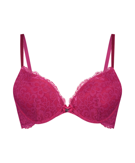 Marine Padded Push-Up Underwired Bra, Pink