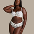 Tiah Non-Padded Underwired Longline Bra, White