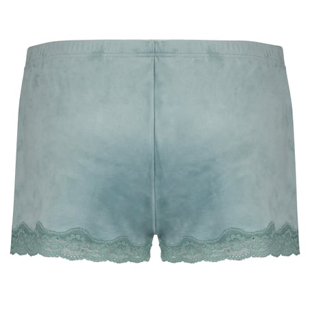 Pyjama Short Velours Scallop Lace, Green