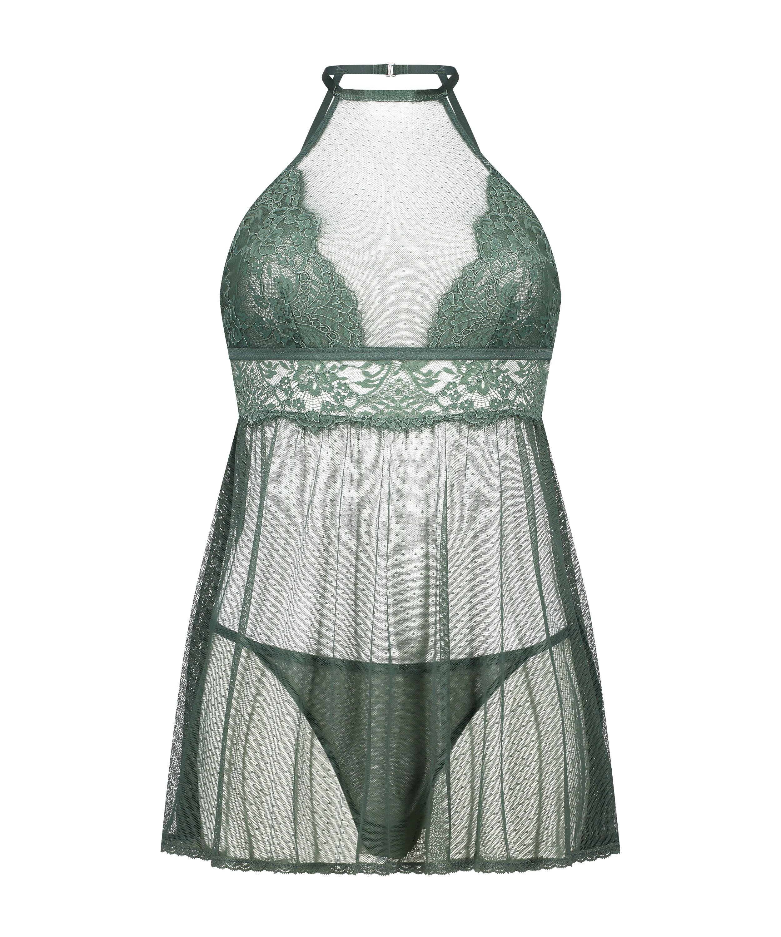 Lace Babydoll, Green, main
