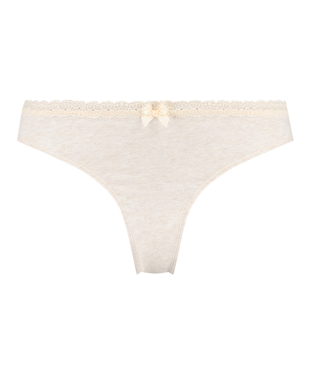 Cotton thong, Beige