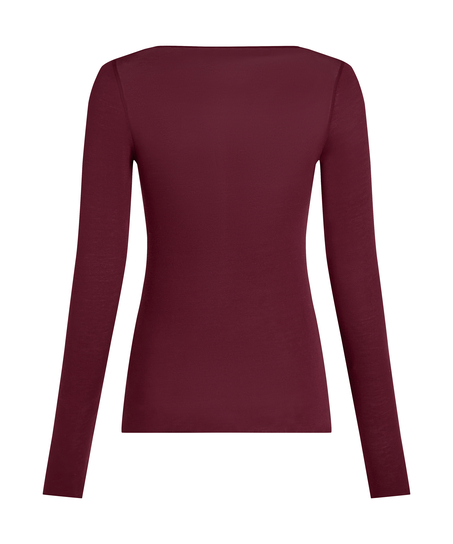 super soft Boatneck Shirt with Cashmere, Purple