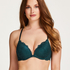 Marine Padded Push-Up Underwired Bra, Blue