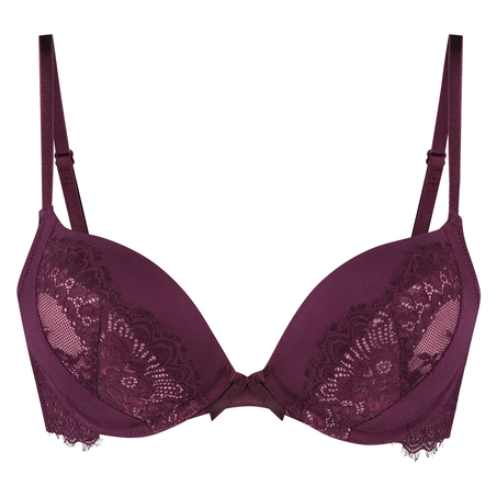 Macy padded underwired maximizer bra, Purple