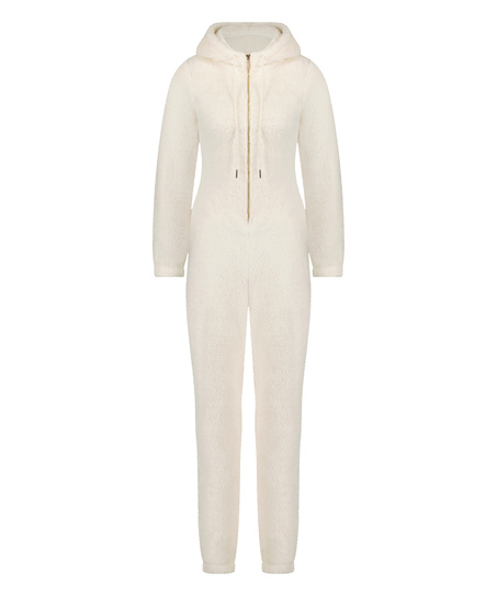 Fleece Onesie, White