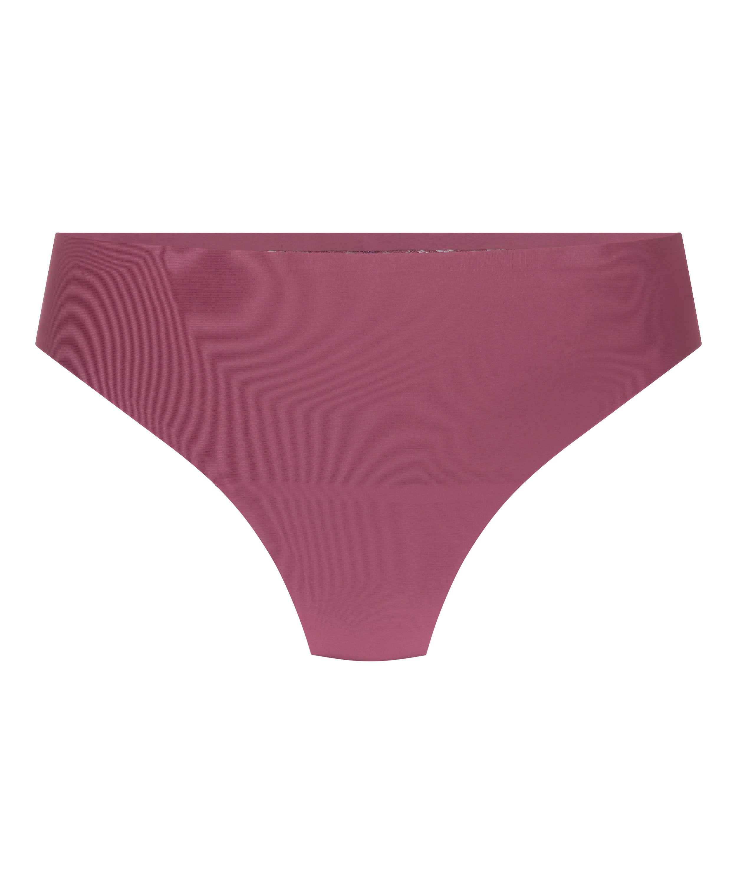 Lace Back Invisible Thong, Purple, main