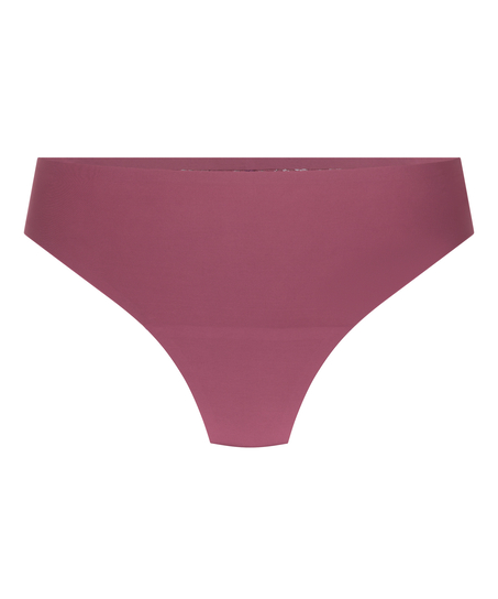 Lace Back Invisible Thong, Purple
