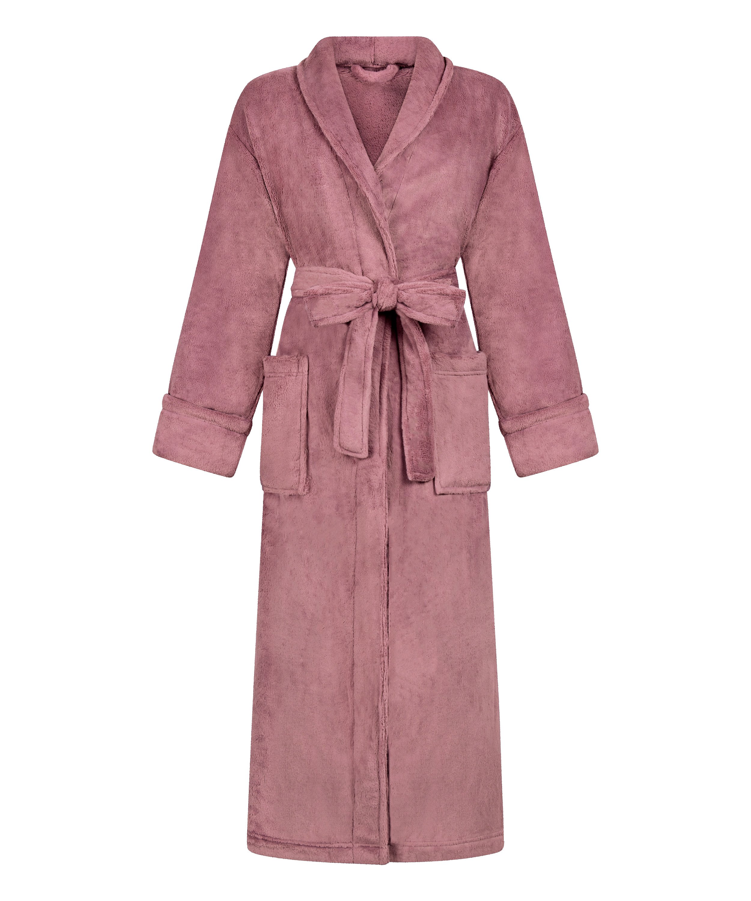 Soft Fleece Bathrobe, Purple, main