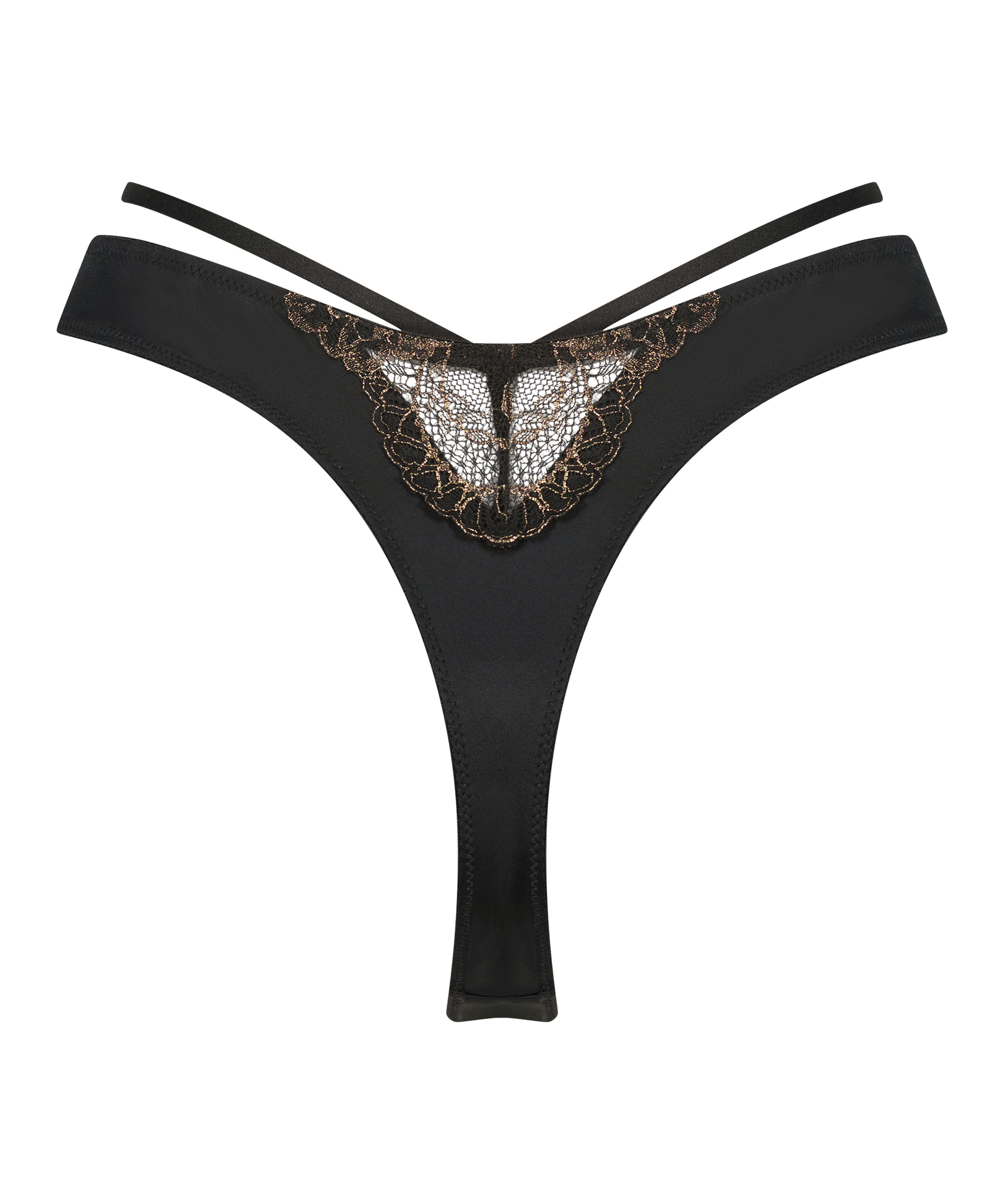 Lexi High Leg Thong, Black, main