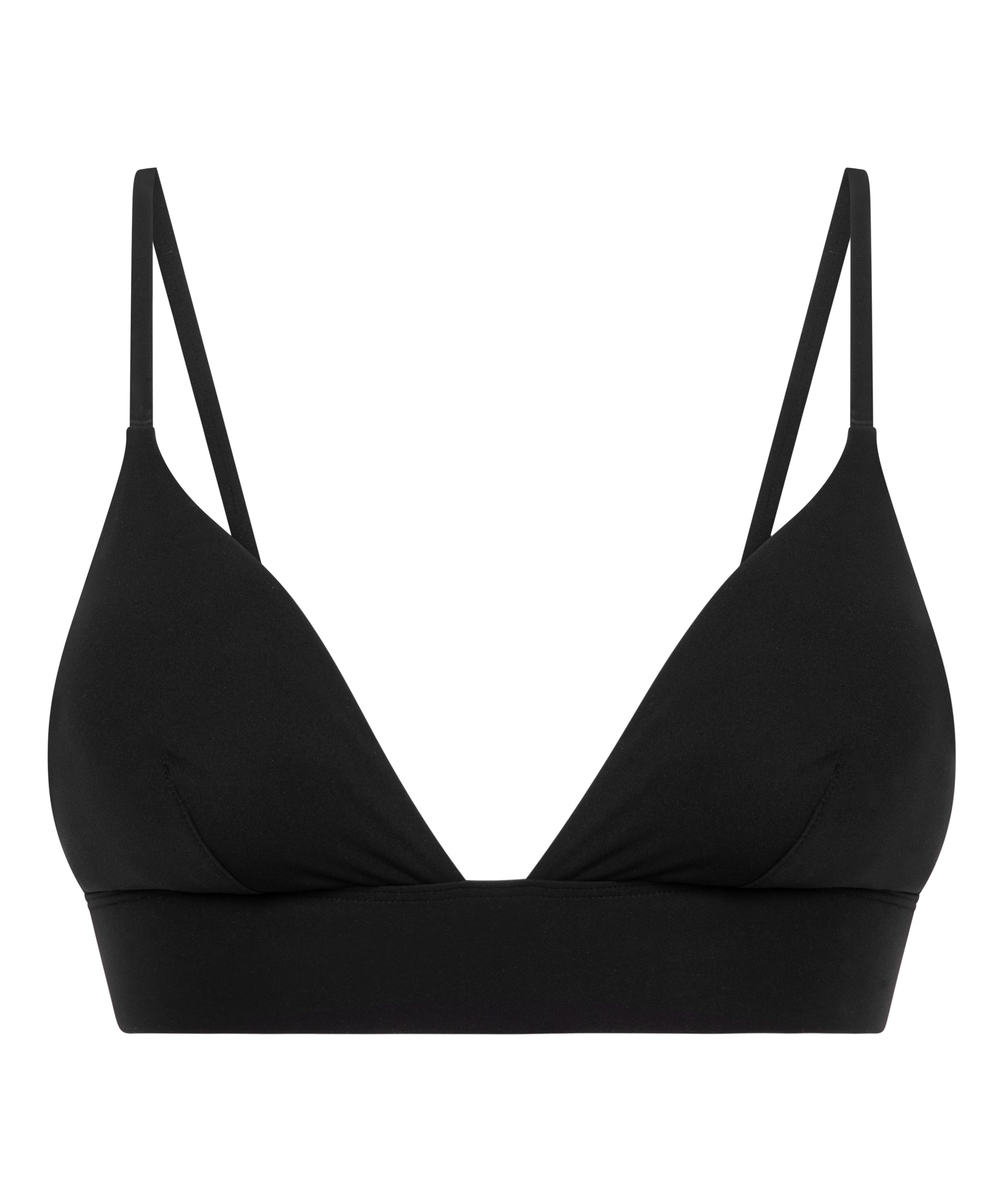 Smooth Triangle Bralette, Black, main
