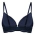 Marine Padded Push-Up Underwired Bra, Blue