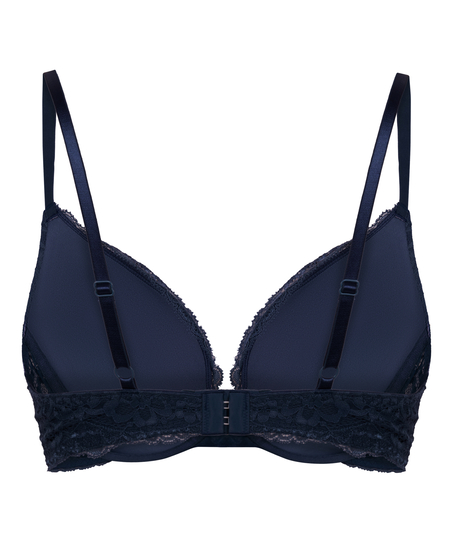 Marine Padded Push-Up Underwired Bra, Blue
