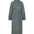 Long Fleece Bathrobe, Green