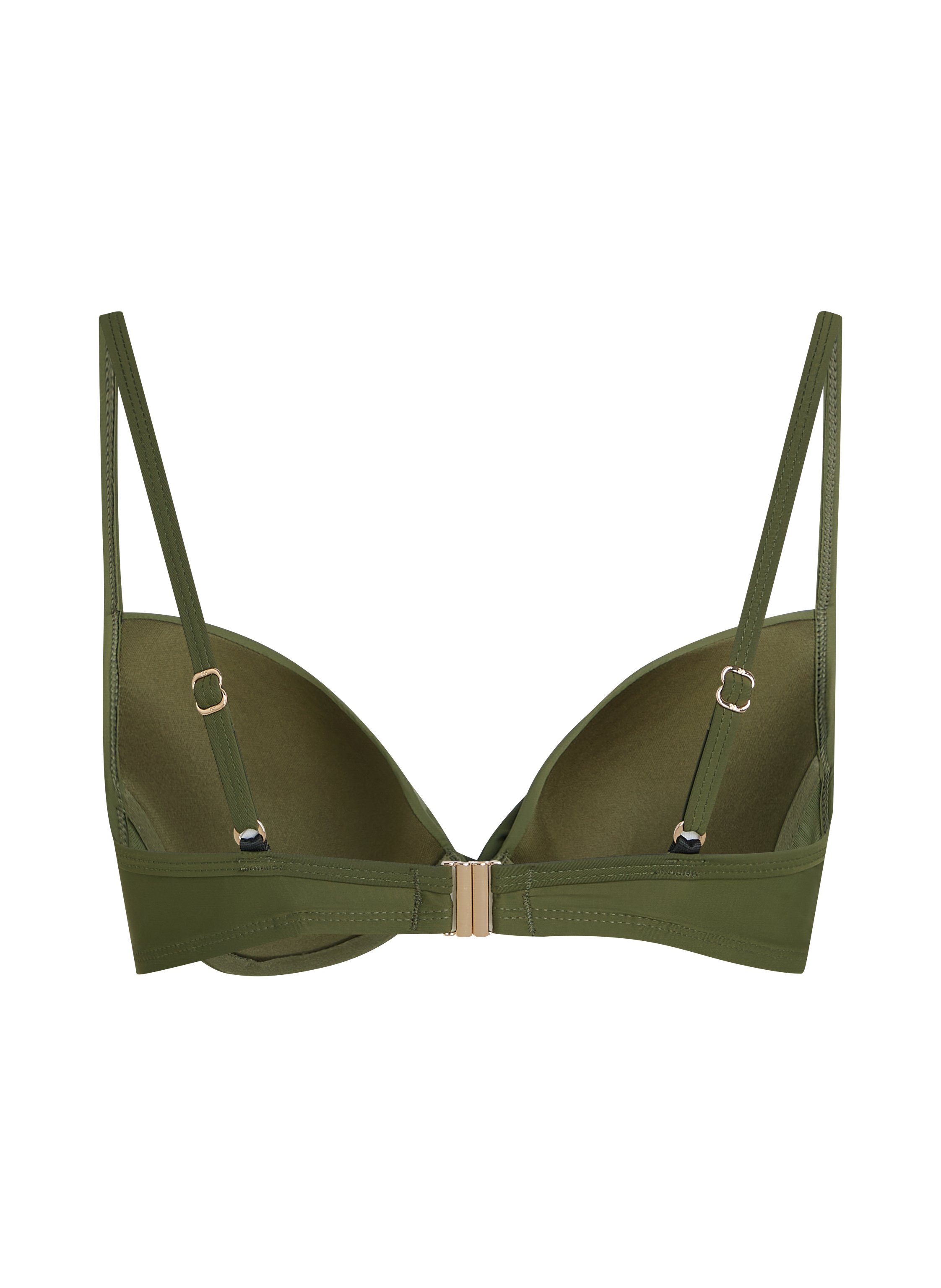 Luna padded bikini top, Green, main