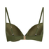 Luna padded bikini top, Green