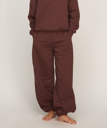 Jogger brushed sweat, Brown