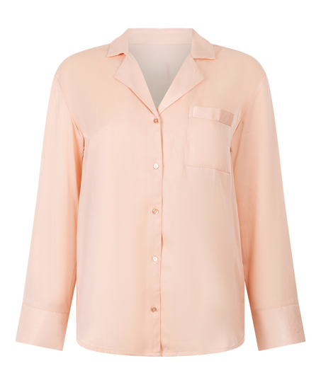 Ayla Satin Long-Sleeved Jacket, Pink