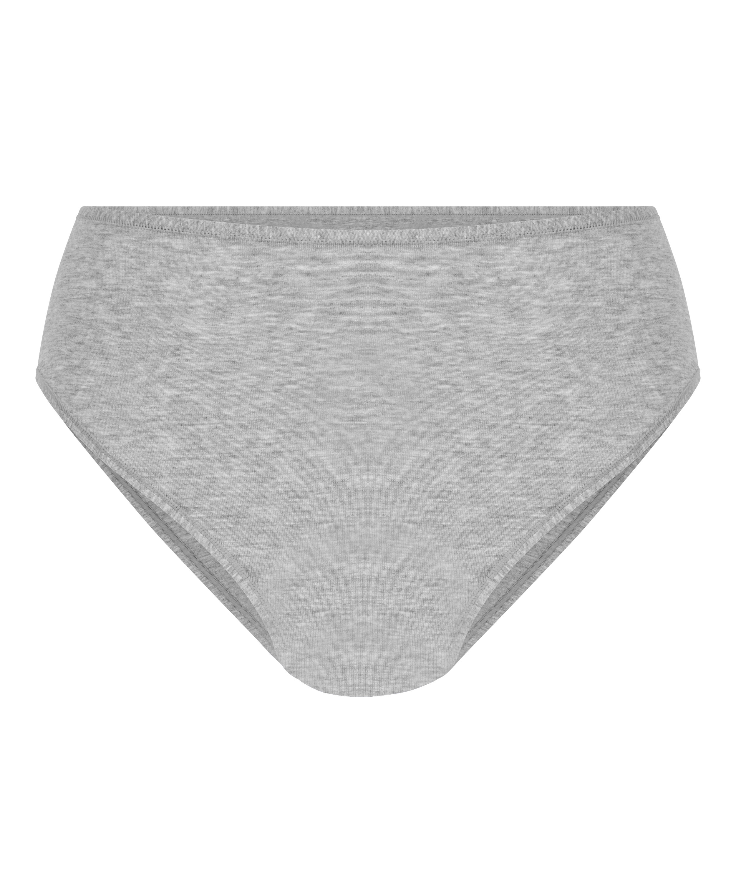 Cotton High Leg Brazilian, Gray