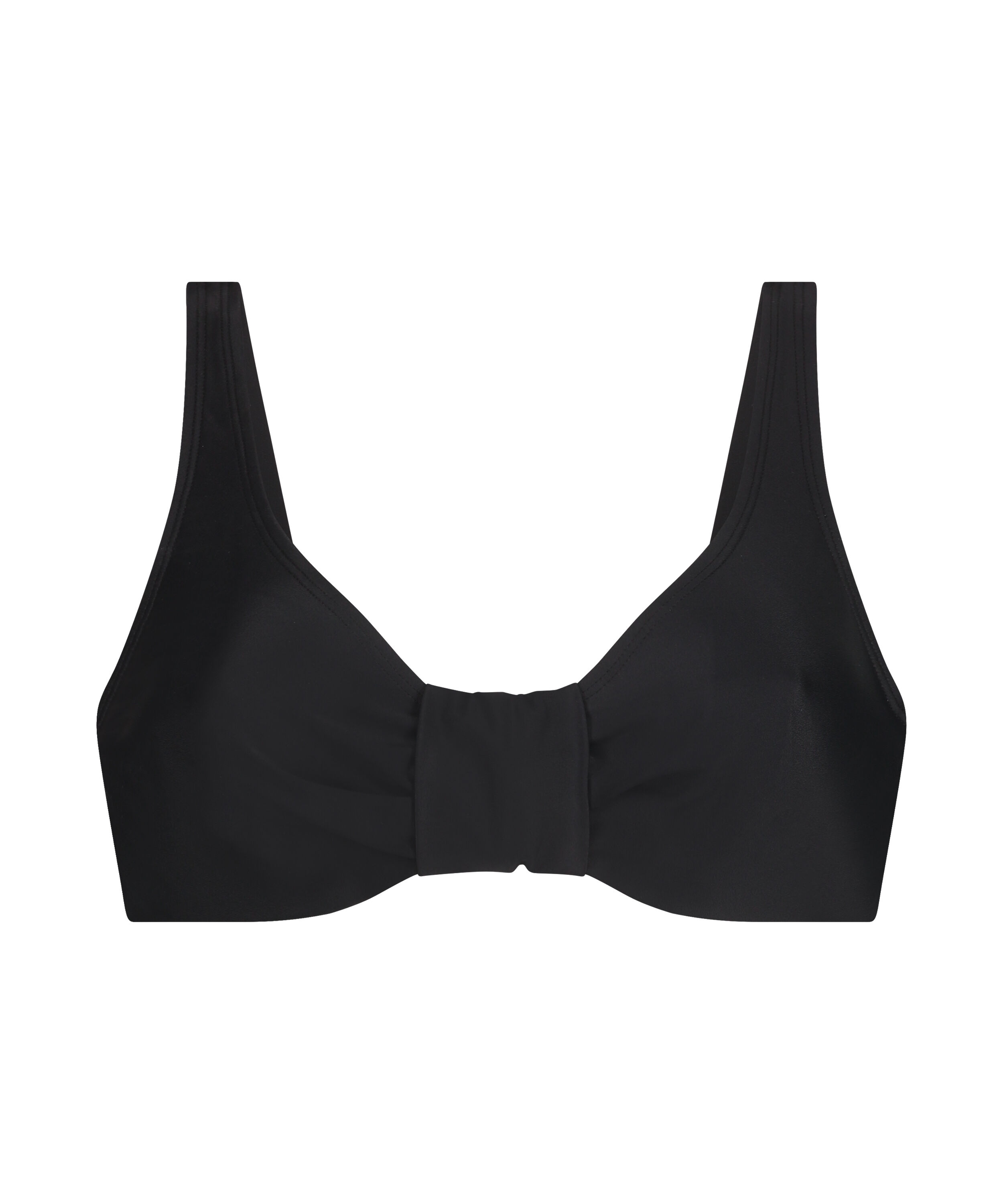 Luxe Non-Padded Underwired Bikini Top, Black