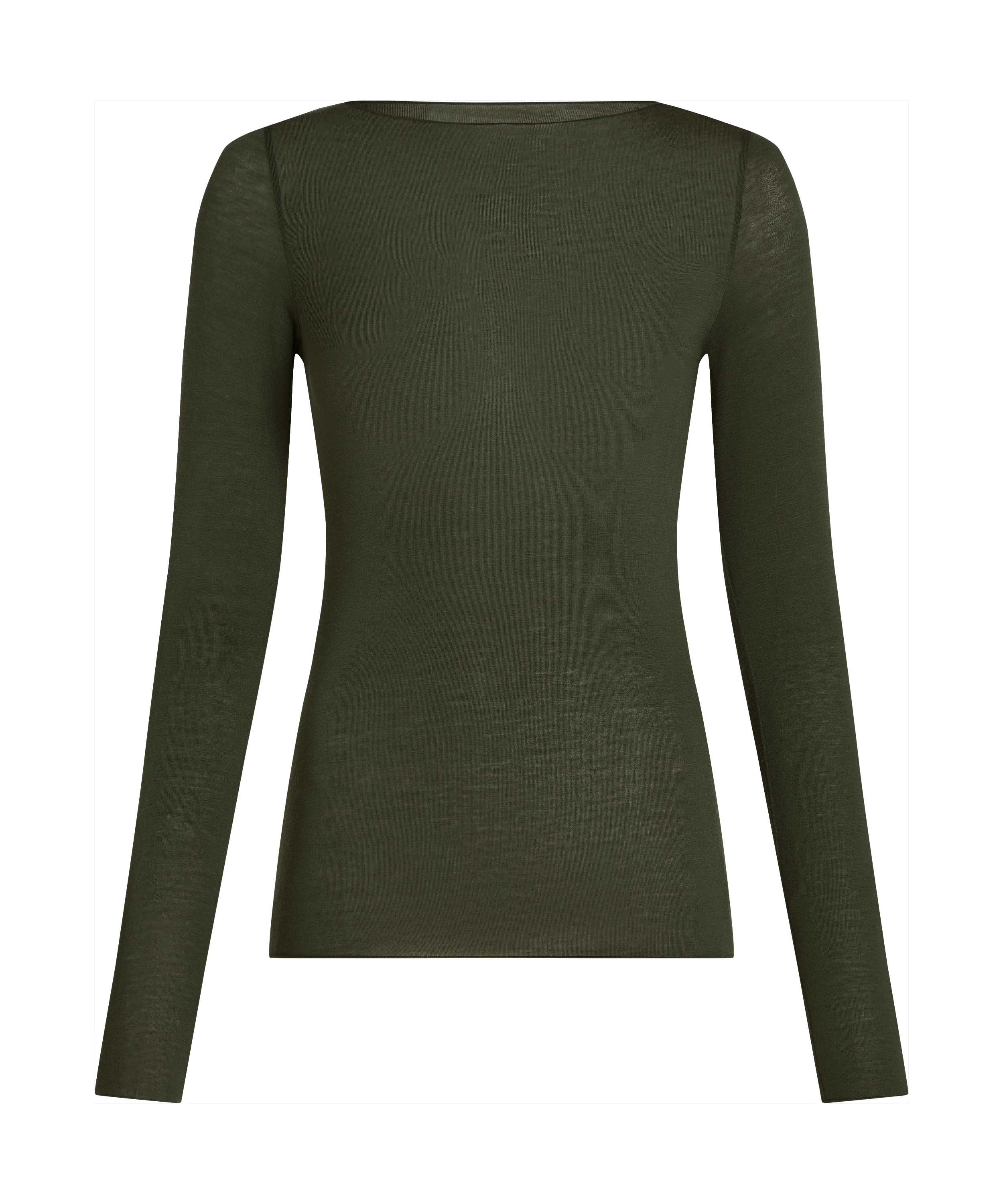 super soft Boatneck Shirt with Cashmere, Green, main