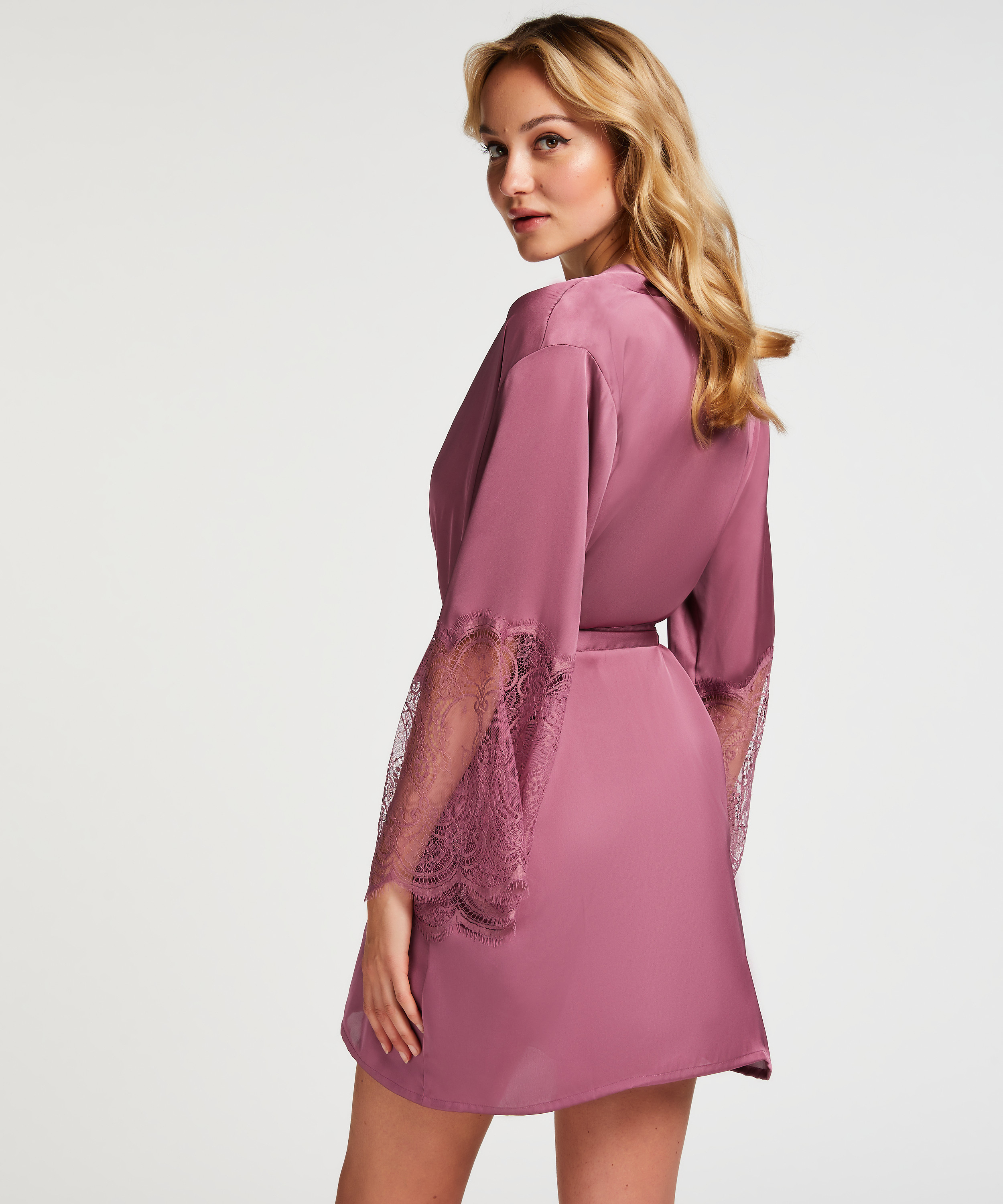 Satin Kimono, Purple, main