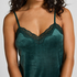 Velours Lace Cami Top, Green
