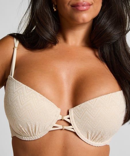 Crochet Bikini Top, White