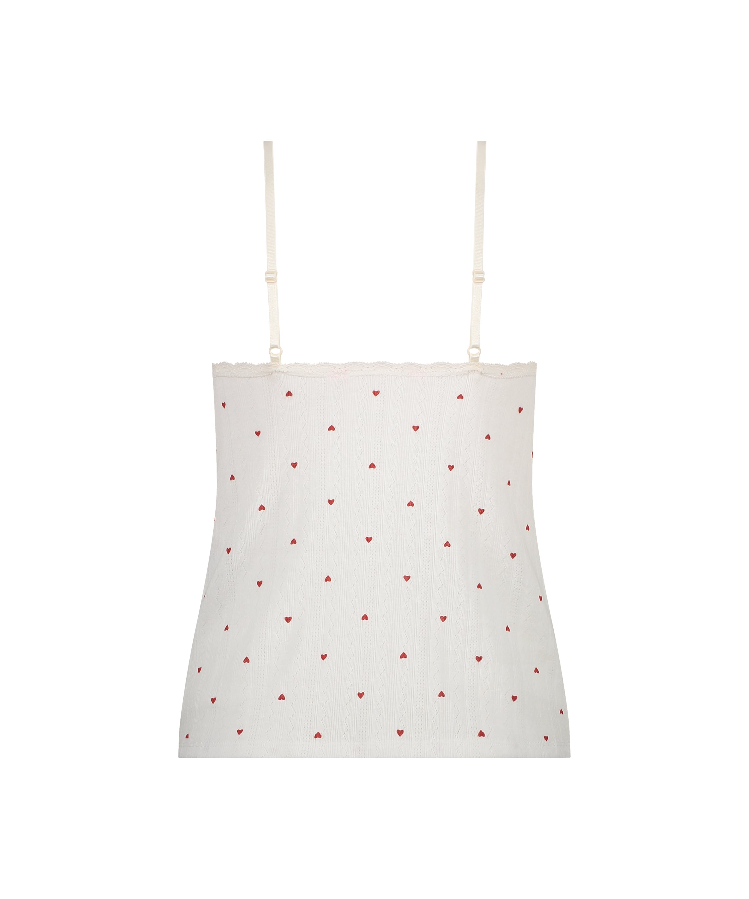 Cami lace top, White, main