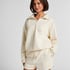 Top Half Zip Sporty Fleece, White
