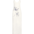 Slipdress Long Satin Floral, White