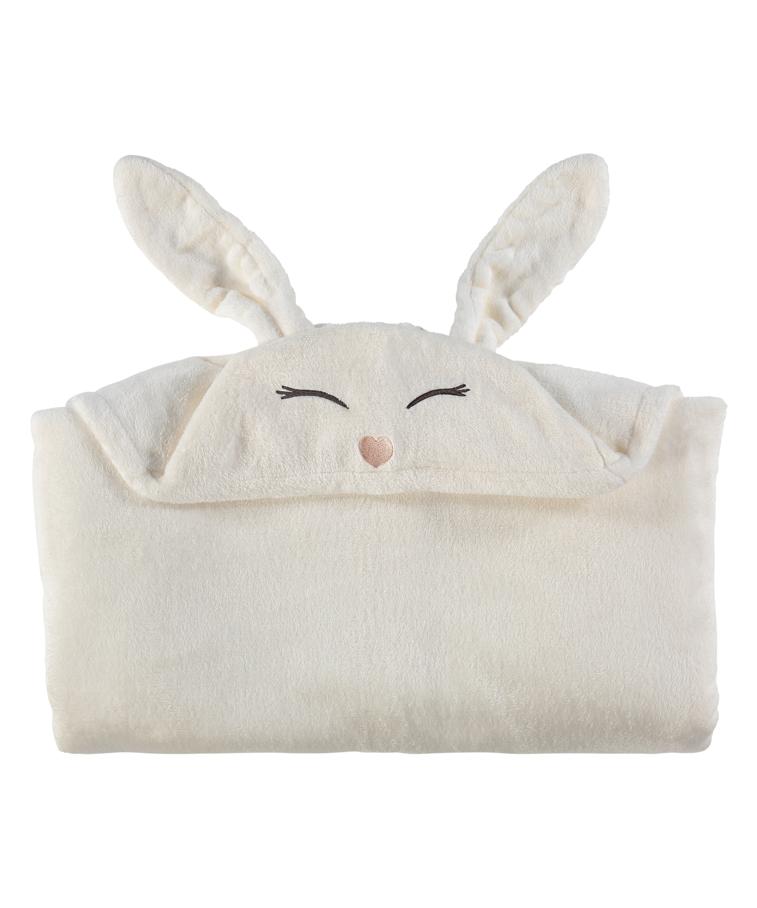 Winter Bunny Snuggle Blanket, White, main