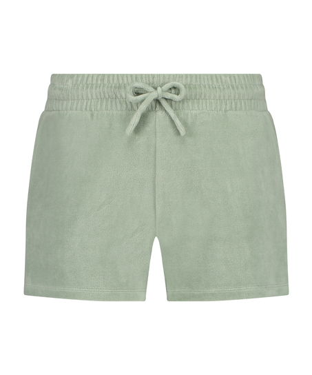 Velvet Pocket shorts, Green