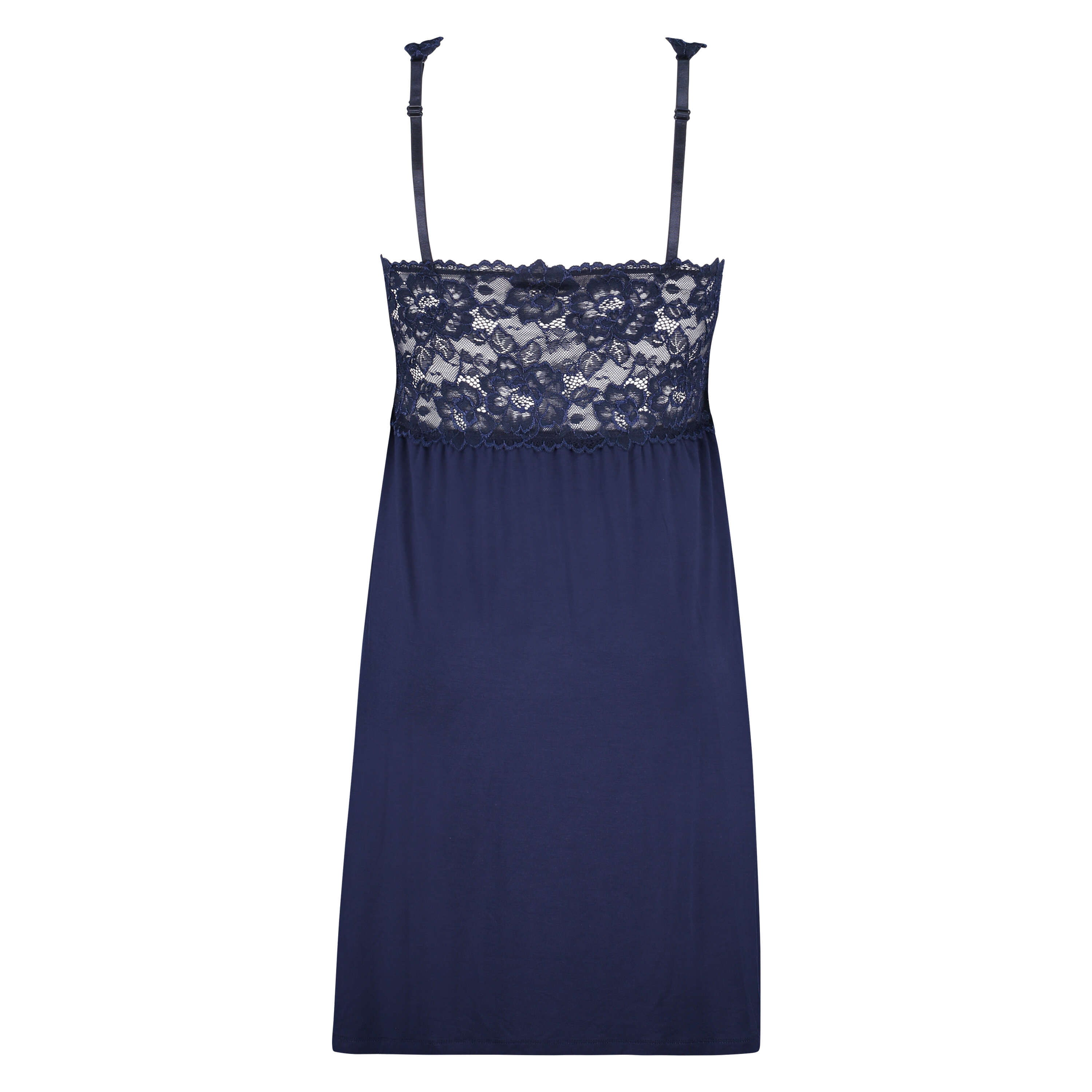Modal Lace Slip Dress, Blue, main
