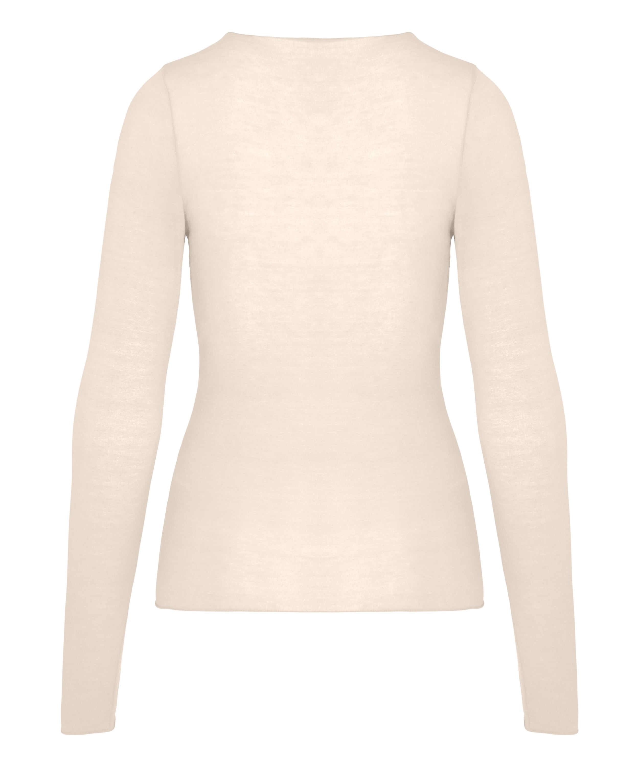 super soft Lace V-Neck Shirt with Cashmere, White, main