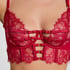 Non-Padded Underwired Longline Bra Bea, Red
