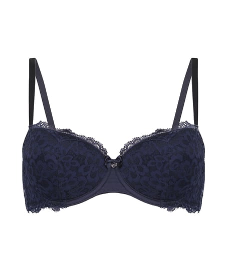 Marine Padded Underwired Bra, Blue
