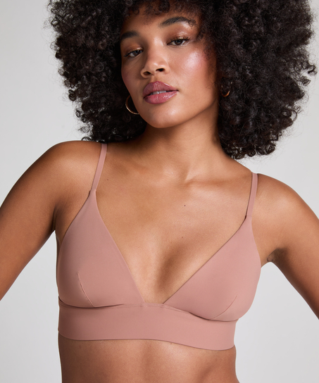 Smooth Triangle Bralette, Brown